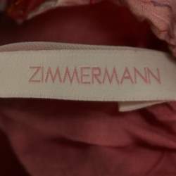 Pre Owned Zimmermann Pink Floral Print Cotton Top & Skirt Set (10 Yrs)