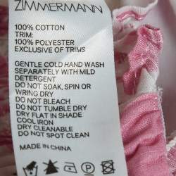 Zimmermann White/Pink Floral Print Cotton Tiered Dress (10 Yrs)