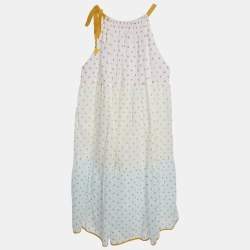Zimmermann White/Multicolor Polka-Dot Print Cotton Dress (10 Yrs)