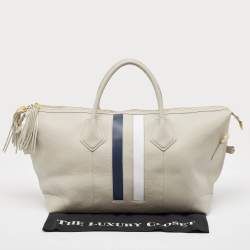 3.1 Phillip Lim Grey Leather Stripe Duffel Bags