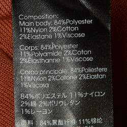 Pre Owned 3.1 Phillip Lim Burt Orange Patterned Stretch Knit Shirt L