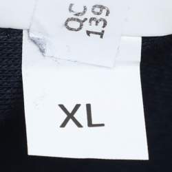 Pre Owned هودي بلين سبورت بنقشة نمر جيرسي أزرق داكن مقاس كبير جداً