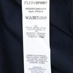 Pre Owned هودي بلين سبورت بنقشة نمر جيرسي أزرق داكن مقاس كبير جداً