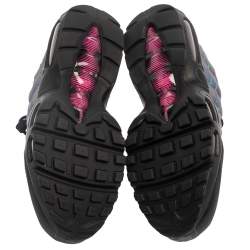 Pre Owned Nike Air Max 95 Black/Purple Leather Marathon Running Sneaker Size 42.5