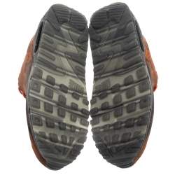 Pre Owned Nike Orange/Black Neoprene Air Max 90  Mars Landing Sneaker Size 42.5