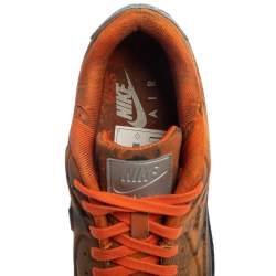 Pre Owned Nike Orange/Black Neoprene Air Max 90  Mars Landing Sneaker Size 42.5