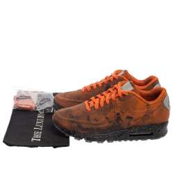 Pre Owned Nike Orange/Black Neoprene Air Max 90  Mars Landing Sneaker Size 42.5