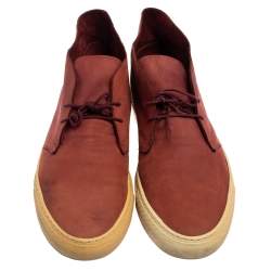 Common Projects Burgundy Suede Desert Boots Size 45