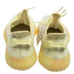 Pre Owned Yeezy x Adidas Pastel Green Knit Fabric Boost 350 V2 Sneakers Size 44
