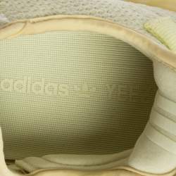 Pre Owned Yeezy x Adidas Pastel Green Knit Fabric Boost 350 V2 Sneakers Size 44