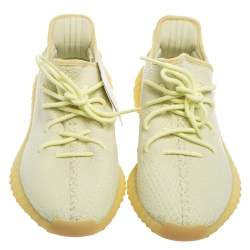 Pre Owned Yeezy x Adidas Pastel Green Knit Fabric Boost 350 V2 Sneakers Size 44