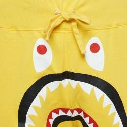 A Bathing Ape Yellow Printed Cotton BAPE Shorts L