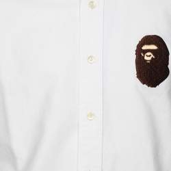 A Bathing Ape White Cotton Button Front Shirt S