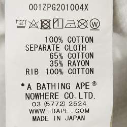 A Bathing Ape White Camo Print Cotton Zip-Up Hoodie L