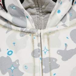 A Bathing Ape White Camo Print Cotton Zip-Up Hoodie L