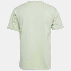 Pre Owned A Bathing Ape Green Cotton Crew Neck T-Shirt M