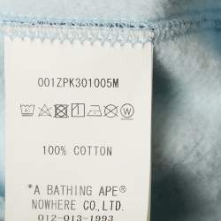 A Bathing Ape Blue Abc Camo Shark Print Full Zip Hoodie S