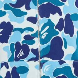 A Bathing Ape Blue Abc Camo Shark Print Full Zip Hoodie S