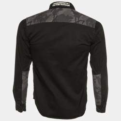 A Bathing Ape Black Cotton Applique Detail Shirt S