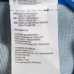 Pre Owned A Bathing Ape X Adidas Blue Printed Jersey Track Suit S