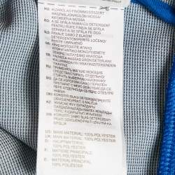 Pre Owned A Bathing Ape X Adidas Blue Printed Jersey Track Suit S