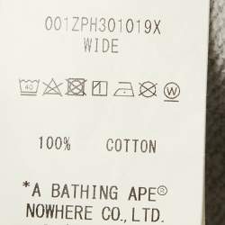 Pre Owned A Bathing Ape Grey Cotton Camo Shark Full Zip Hoodie L