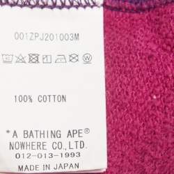 مملوكة مسبقًا A Bathing Ape Purple Jersey Zip Up Camo Shark Hoodie M 