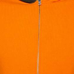 A Bathing Ape Orange Knit Camouflage Shark Zipper Front Hoodie M