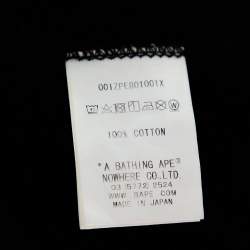A Bathing Ape Black Cotton Knit Zip Front Shark Hoodie L 