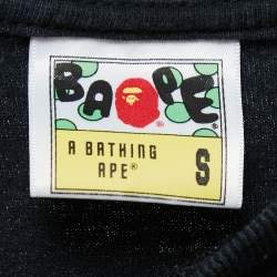 A Bathing Ape Black Graphic Print Crew Neck T Shirt S