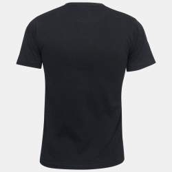 Pre Owned A Bathing Ape Black Cotton Camo Ape Print T Shirt S