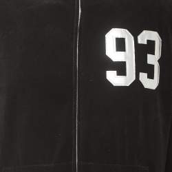 A Bathing Ape Black Velvet Shark Head Hood Zip Front Jacket XL