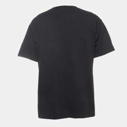 A Bathing Ape Black Shark Zip Print Cotton Crew Neck T-Shirt XL