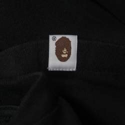 A Bathing Ape Black Shark Zip Print Cotton Crew Neck T-Shirt XL