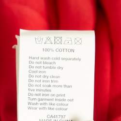 Pre Owned A Bathing Ape Red Digital Printed Cotton Knit Crew Neck T-Shirt S