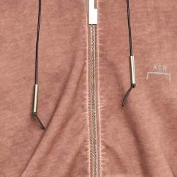 A Cold Wall Brown Washed Cotton Knit Zip-Up Hooded Jacket XL