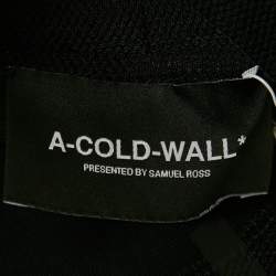 Pre Owned A Cold Wall Black Jersey and Mesh Mock Neck T-Shirt S