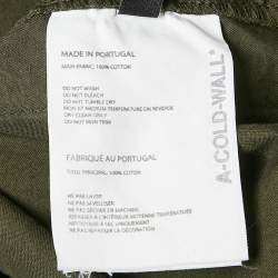 A Cold Wall Military Green Cotton Cargo Shirt M