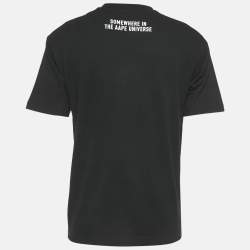 Pre Owned AApe by A Bathing Ape Black Jersey Apper Applique T-Shirt S