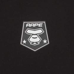 Pre Owned AAPE by A Bathing Ape Black Graphic Print Cotton Dope Number T-Shirt XL