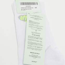 Pre Owned جوارب قطنية أوف وايت شعار مقسم بيضاء مقاس واحد