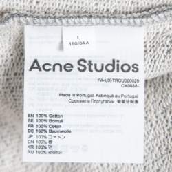 Pre Owned Acne Studios Grey Cotton Sweatpants L