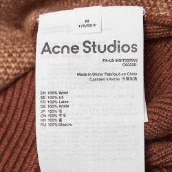 Acne Studios Brown Patterned Wool Knit Cardigan M