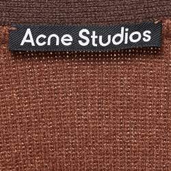 Acne Studios Brown Patterned Wool Knit Cardigan M