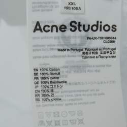 Pre Owned Acne Studios White Cotton Crew Neck T-Shirt XL