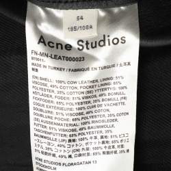 Pre Owned Acne Studios Black Leather Biker Jacket XXL