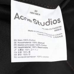 Pre Owned Acne Studios Black Cotton Jacket L