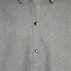Pre Owned Acne Studios Grey Wool Blend Long Shirt and Pants Set L