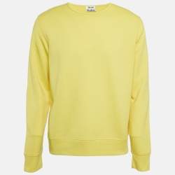 Acne Studios Yellow Knit Casey Crinkle Sweatshirt M