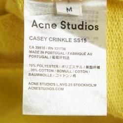 Acne Studios Yellow Knit Casey Crinkle Sweatshirt M